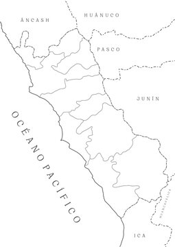 Mapa de Lima para colorear
