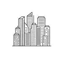 Obraz premium Cityscape with Tall Buildings
