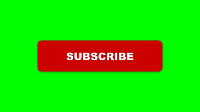Subscribe Button Green Screen Click to Unlock Animation