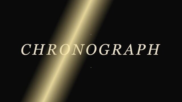 Chronograph gold light sweep motion animation 4k background, for luxury branding, and time concepts