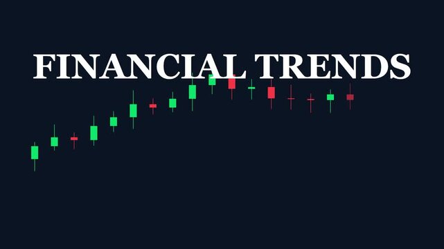 Financial trends: animated stock market candlestick chart showing market volatility and trading data analysis animation 4k