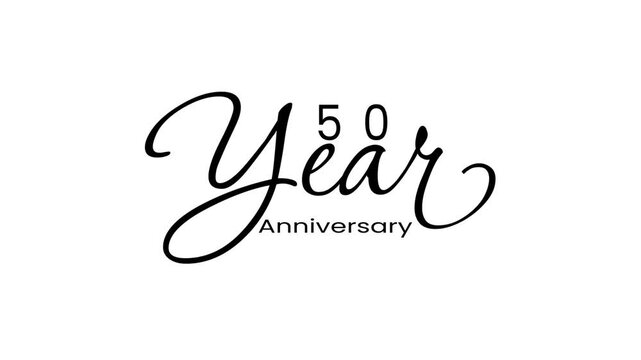 Black and golden cursive script for anniversary labels ideal for invitations, banners, cards, and social media posts for celebrations.