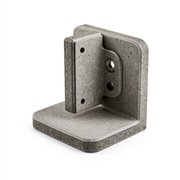 Grey composite condenser mounting pad with bracket for mini split outdoor unit