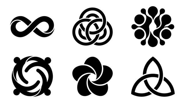 Abstract geometric and celtic symbol set.