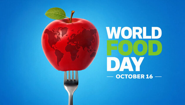 world food day vector illustration, colorful food concept background