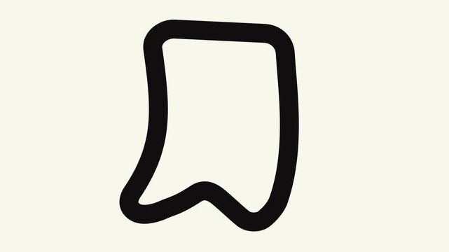 bookmark animation outline icon