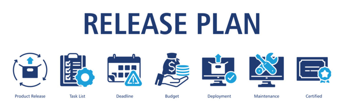 Release Plan Web Banner web banner icon vector illustration