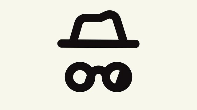 incognito animation outline icon