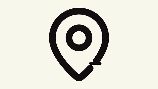 map pin minus animation outline icon