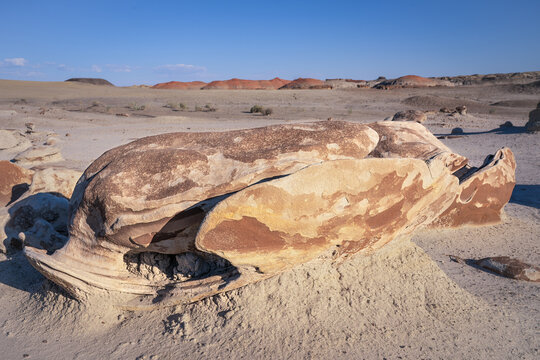 The cracked eggs at Bisti Badlands/De-Na-Zin in Farmington New Mexico