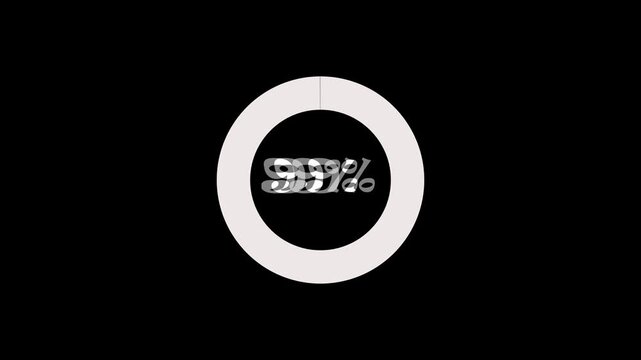 Minimalist circular loading icon animation with smooth rotating motion on black background. Perfect for UI/UX interfaces, apps, websites, buffering screens, and digital technology concepts.
