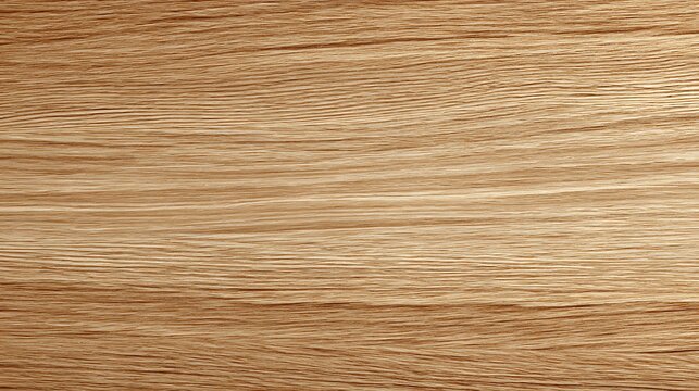 polished oak wood surface, medium warm brown tone with fine grain movement, smooth reflective finish, seamless horizontal composition, premium interior material background for product display,