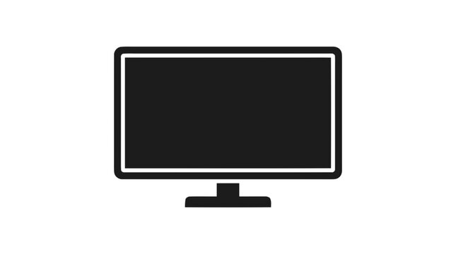 Vector illustration of computer monitor icon on a transparent background