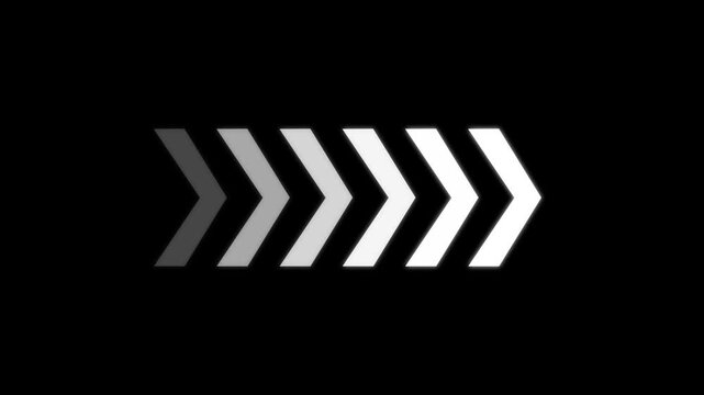 arrow icon concept animation right to left direction looping arrow loading and navigation symbol.arrow icon 4k