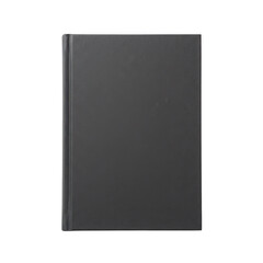 Fototapeta premium Elegant black notebook standing isolated transparent background isolated on transparent background