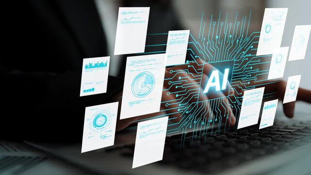 Futuristic Concept of Artificial Intelligence Technology with Digital Data Visualization and Laptop Interaction. Entropy.