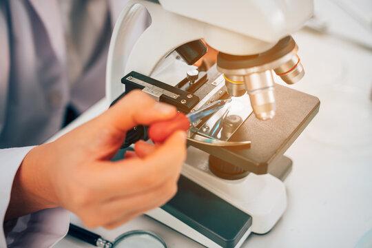 Scientist or researchers working in science laboratory, medical technology research work, science laboratory research and development concept.