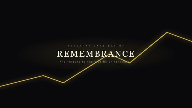 Golden remembrance line animation minimalist luxury dark aesthetic cinematic motion background for funeral service or memorial tribute
