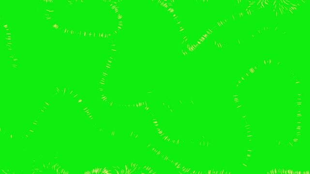 Abstract green background with white organic brush stroke patterns