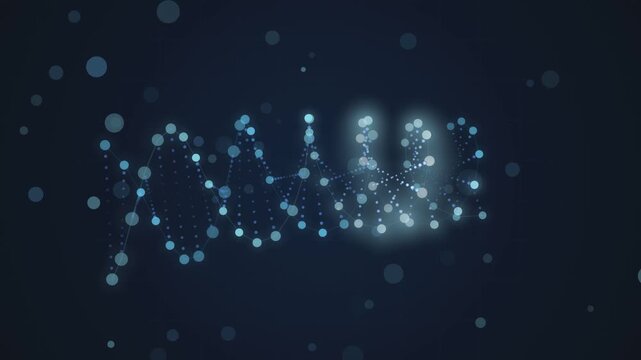 3D Cinematic DNA Helix Seamless Motion Graphic Loop