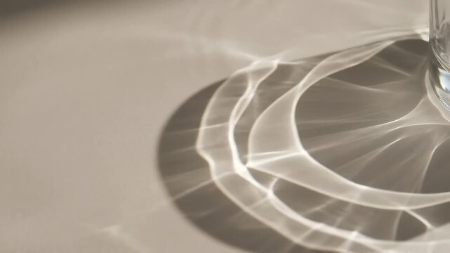 Caustic Light Refraction Patterns Moving on a Smooth Surface