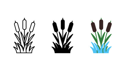 Three stylized feather duster illustrations in different color variations © Siam