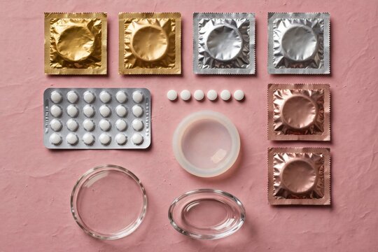 Collection of Contraceptive Methods and Protection Products.