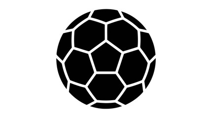 Naklejka premium Vector illustration of black and white soccer ball icon on a transparent background