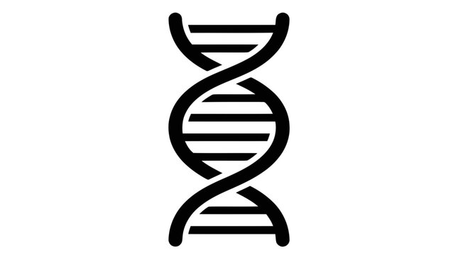 Vector illustration of dna double helix icon on a transparent background