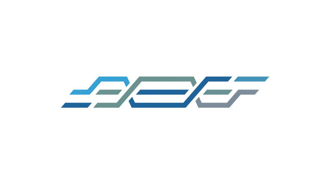 Modern abstract blue logo design with dynamic lines.