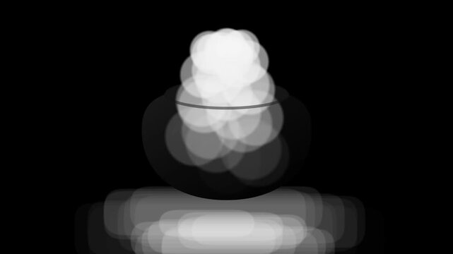 Minimalist abstract egg shape with dramatic lighting and shadow for modern design inspiration