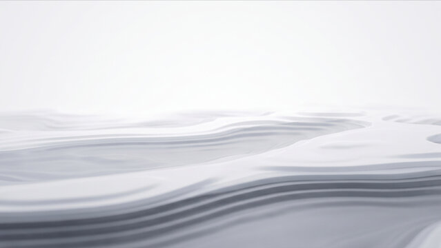 アッシュグレーと白のマットな流体が微かな段差の輪郭を描くアブストラクト背景画像