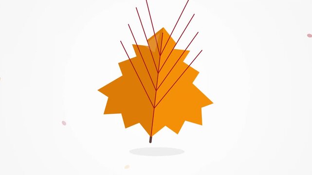 Stylized Orange Leaf Animation with Subtle Motion.