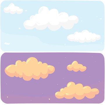 vector illustration of sky with clouds