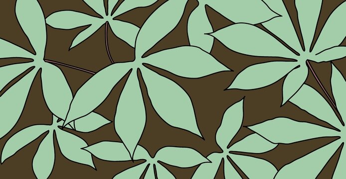 seamless background with leaves