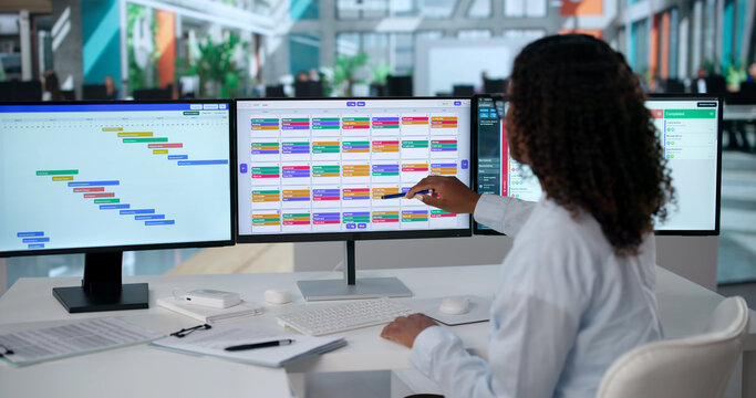 Businesswoman Looking At Calendar