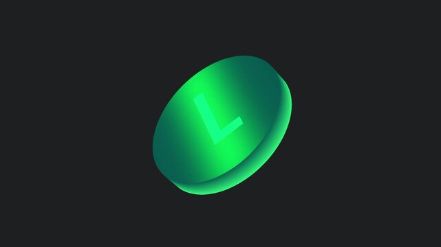 A glossy green three dimensional checkmark icon symbolizing approval success confirmation verification and completed task on a soft dark background