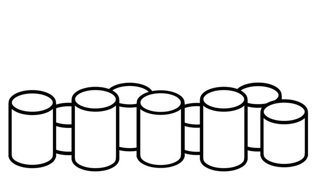 A hand drawn outline illustration showing multiple scattered uneven coin stacks representing accumulated wealth personal savings and money growth