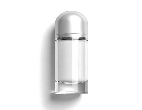 White deodorant stick isolated on white background.