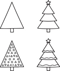 Fototapeta premium Minimal Christmas Tree Collection