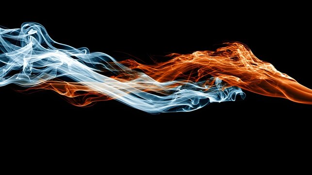 trails created by chemical reactions forming abstract flowing shapes in the air artistic look