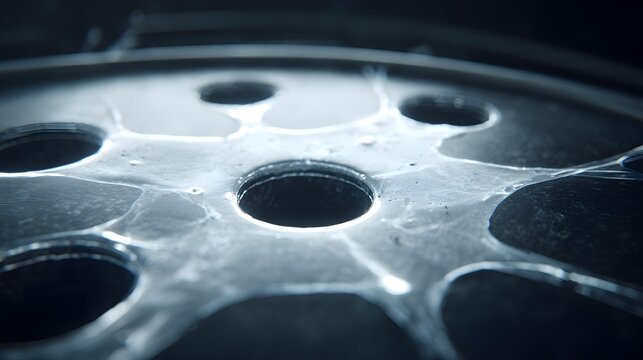 chemical substance morphing into organic shapes controlled by artificial intelligence sci fi concept