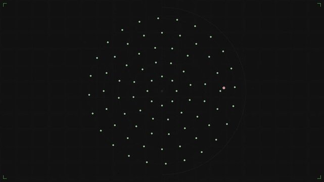 Abstract Tech Orbit with Anomalous Element Digital Data Grid