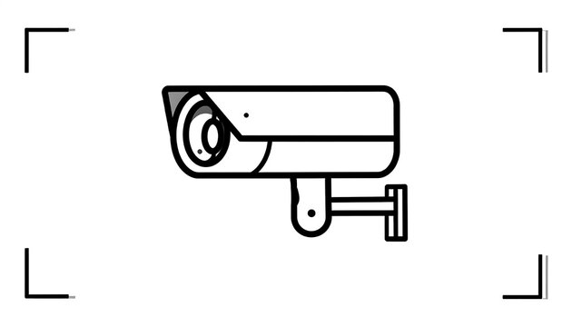 Vintage black and white camera illustration.