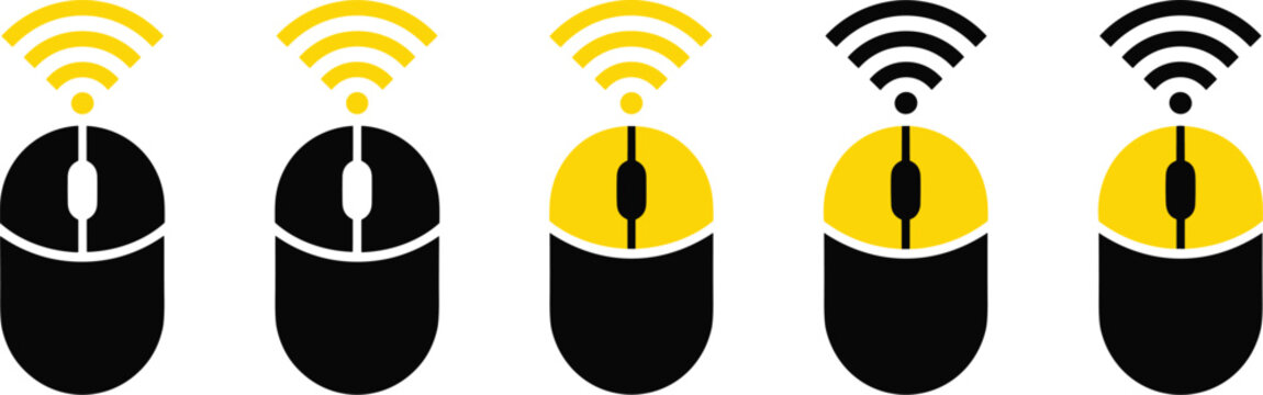 Wireless Computer Mouse Icon Collection
