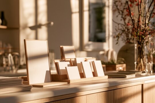 Boutique Counter with Blank Product Display