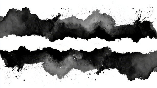 Dramatic Grunge Design Frame with Smoky Ink Edges