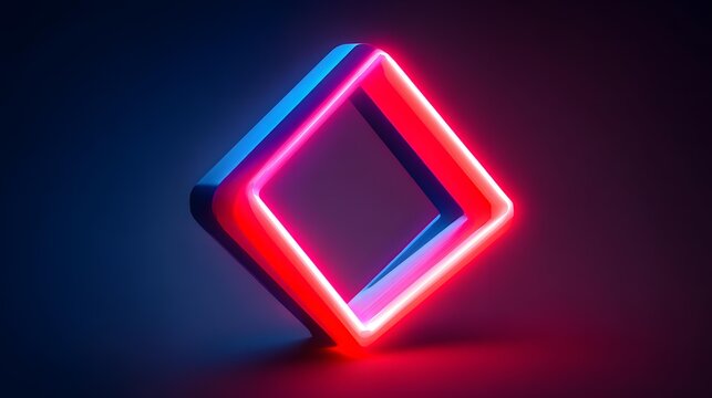 cubes floating and rotating in space with glowing edges and dynamic lighting