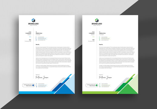 Clean Letterhead Design Layout