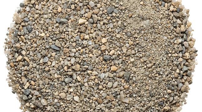 Small pile of natural river gravel stones and sand texture
